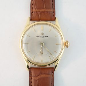 Vintage Vacheron Constantin Manual Wind 18K Yellow Gold 33mm Brown Leather Strap