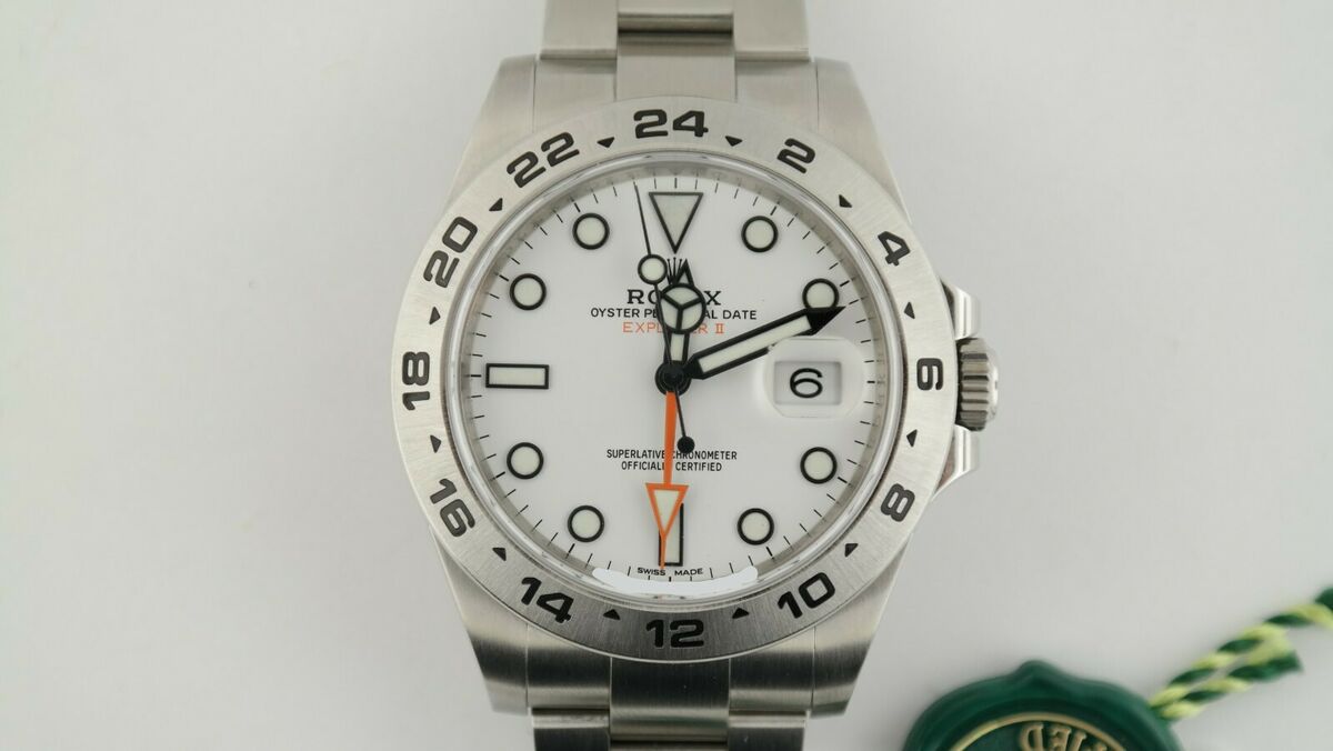 Rolex Explorer II 216570 Polar White Dial 42mm Oyster Band Box \u0026 Paper Year  2018 845960031660 – Estate Watch and Jewelry Buyers Houston Ace Watch  Company