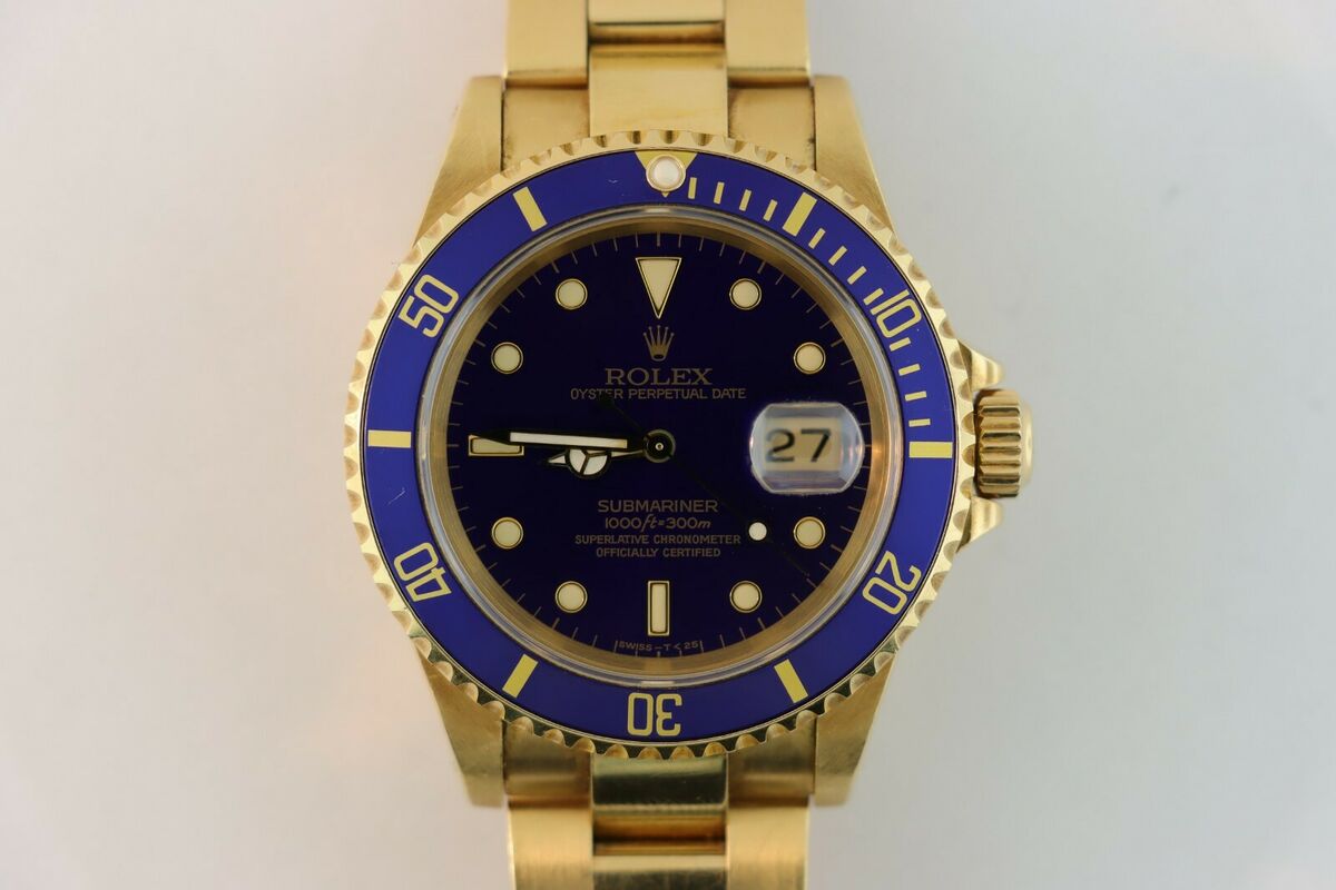 Rolex Submariner 18K Yellow Gold Watch