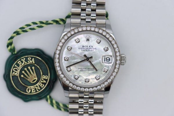 Rolex Datejust 31 278384RBR Mother of Pearl Diamond Dial Jubilee Band Box & Papers