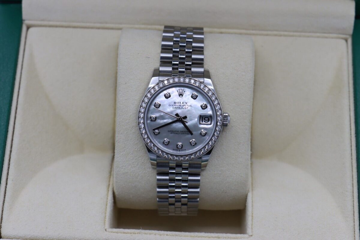 Rolex Datejust 31 278384RBR Mother of Pearl Diamond Dial Jubilee Band Year 2022 - Image 10