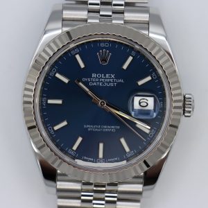 Rolex Datejust 41 126334 Blue Index Dial Jubilee Band Box & Papers Year 2018