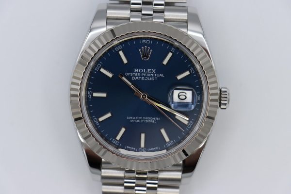 Rolex Datejust 41 126334 Blue Index Dial Jubilee Band Box & Papers Year 2018