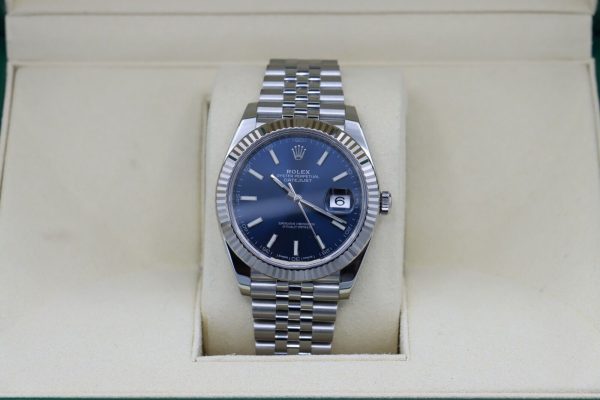 Rolex Datejust 41 126334 Blue Index Dial Jubilee Band Box & Papers Year 2018 - Image 10