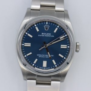 Rolex Oyster Perpetual 126000 Blue Index Dial 36mm Oyster Band Year 2021