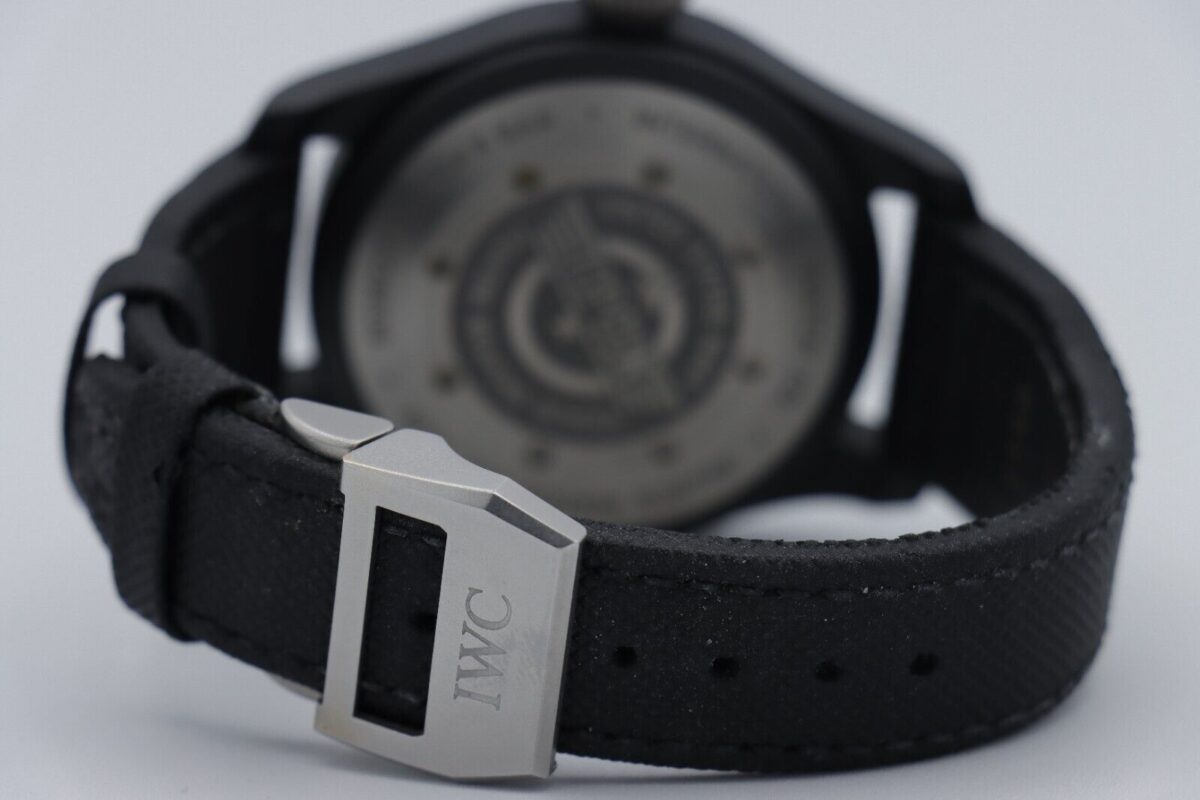 IWC Big Pilot Top Gun IW502001 Black Ceramic Leather Strap 7 Day Power Reserve - Image 7