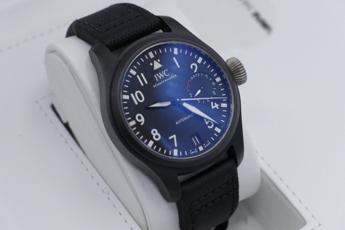IWC Big Pilot Top Gun IW502001 Black Ceramic Leather Strap 7 Day Power Reserve - Image 11