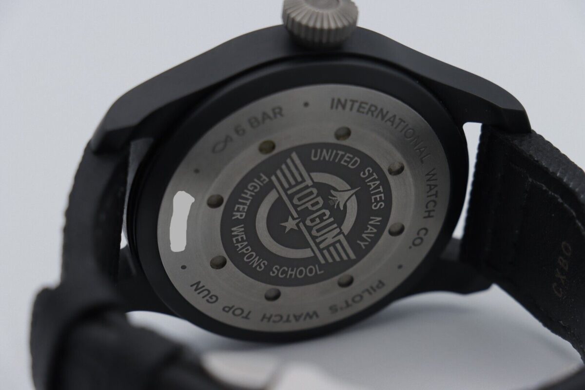 IWC Big Pilot Top Gun IW502001 Black Ceramic Leather Strap 7 Day Power Reserve - Image 12
