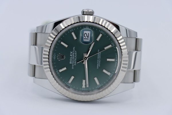 Rolex Datejust 41 126334 Mint Green Dial Oyster Band Box & Papers Year 2023 - Image 5