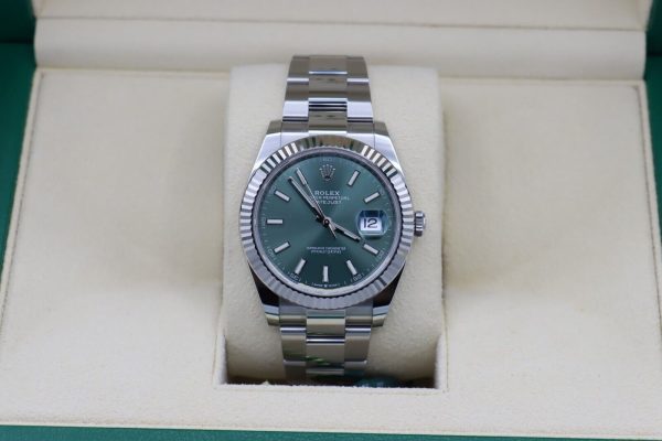 Rolex Datejust 41 126334 Mint Green Dial Oyster Band Box & Papers Year 2023 - Image 10