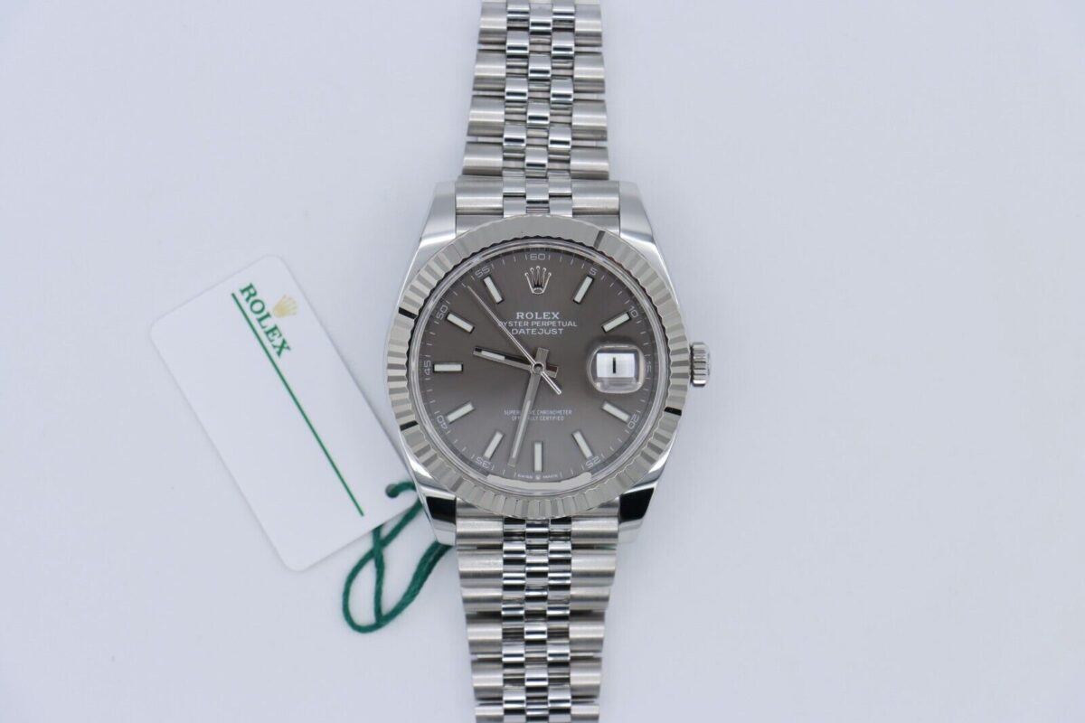 Rolex Datejust 41 126334 Rhodium Index Dial Jubilee Band Box & Papers Year 2019 - Image 2