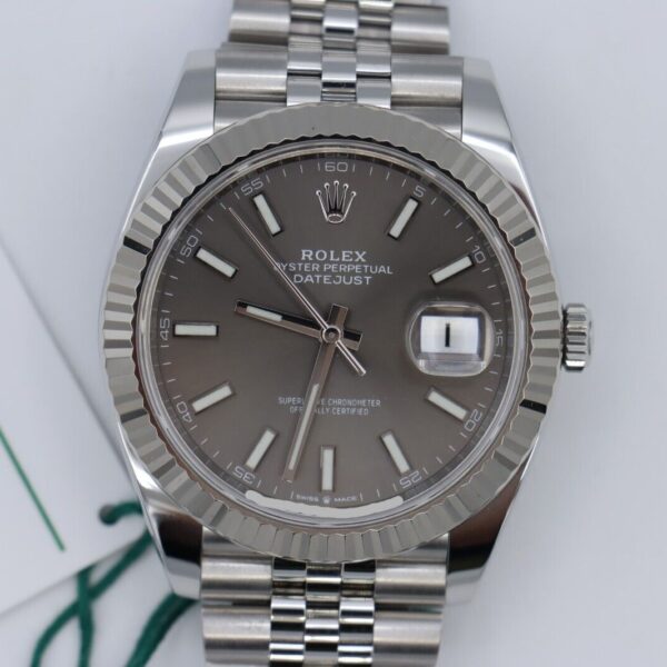 Rolex Datejust 41 126334 Rhodium Index Dial Jubilee Band Box & Papers Year 2019