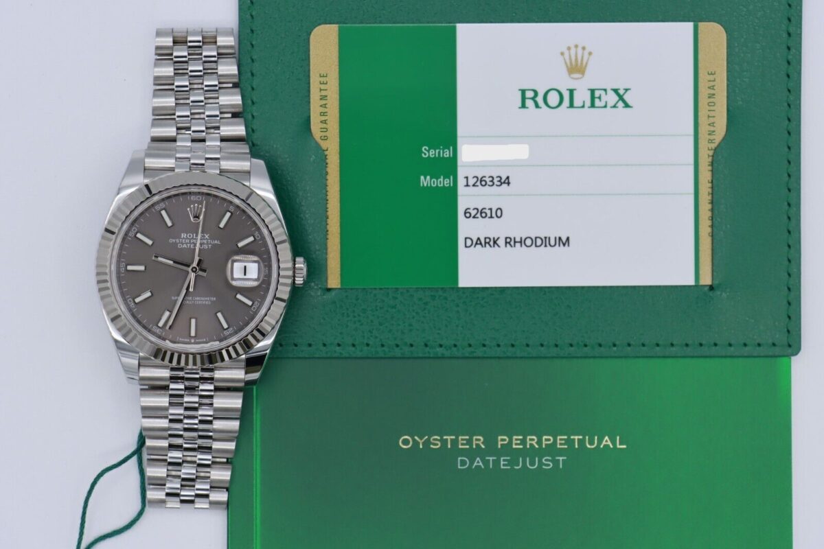 Rolex Datejust 41 126334 Rhodium Index Dial Jubilee Band Box & Papers Year 2019 - Image 11