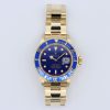 Rolex Submariner 16618 Blue Sunburst Dial & Bezel 18K Oyster Pin Band Circa 1989 - Image 2