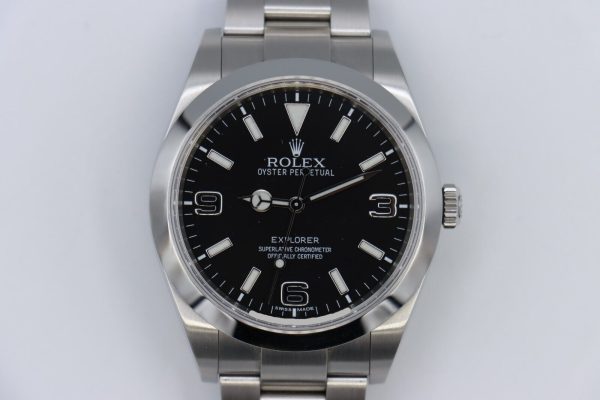 Rolex Explorer I 214270 Black Mark 1 Dial Oyster Band Stainless Steel Circa 2012
