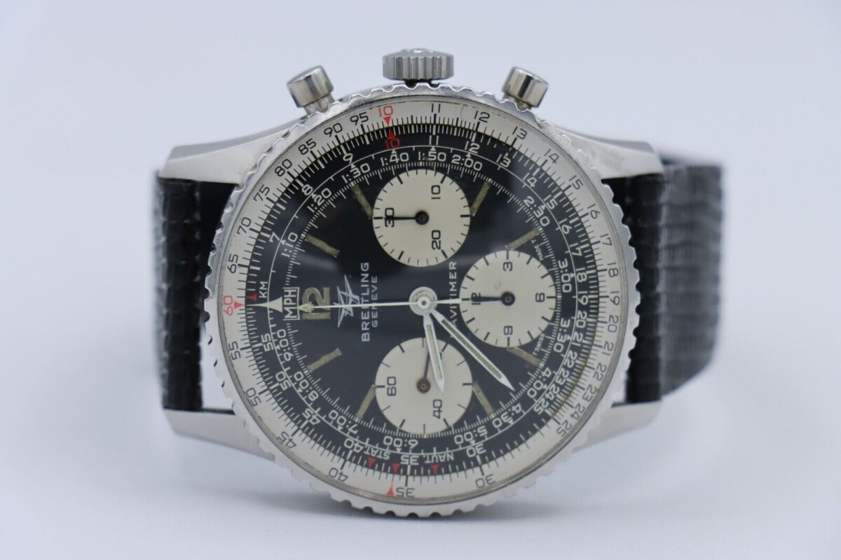 Vintage Breitling Navitimer 806 Black Dial Chronograph 41mm Original Papers - Image 6