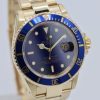 Rolex Submariner 16618 Blue Sunburst Dial & Bezel 18K Oyster Pin Band Circa 1989 - Image 9