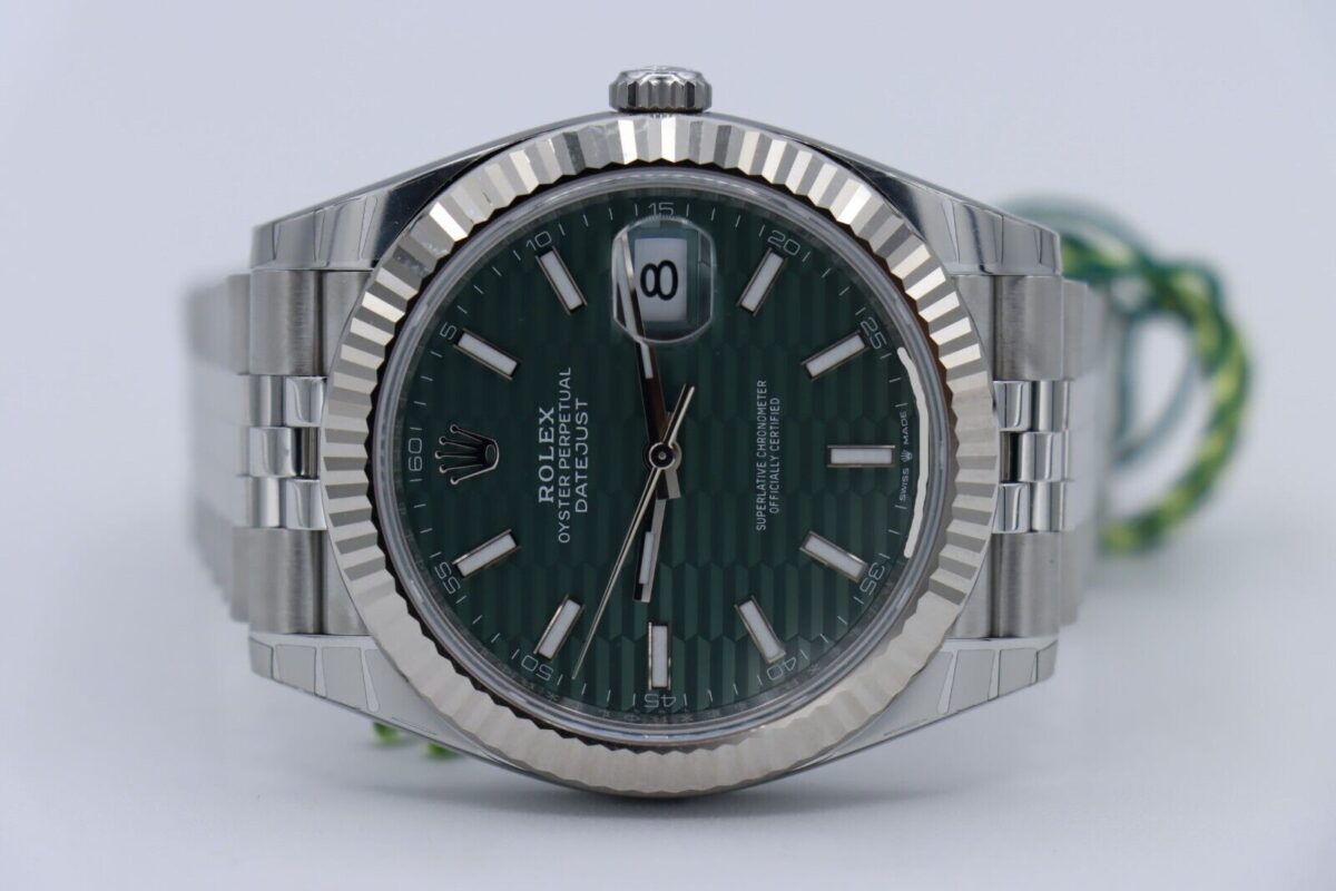 Rolex Datejust 41 126334 Motif Green Fluted Dial Jubilee Band FULLY STICKERED - Image 5