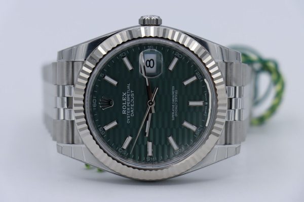 Rolex Datejust 41 126334 Motif Green Fluted Dial Jubilee Band FULLY STICKERED - Image 5