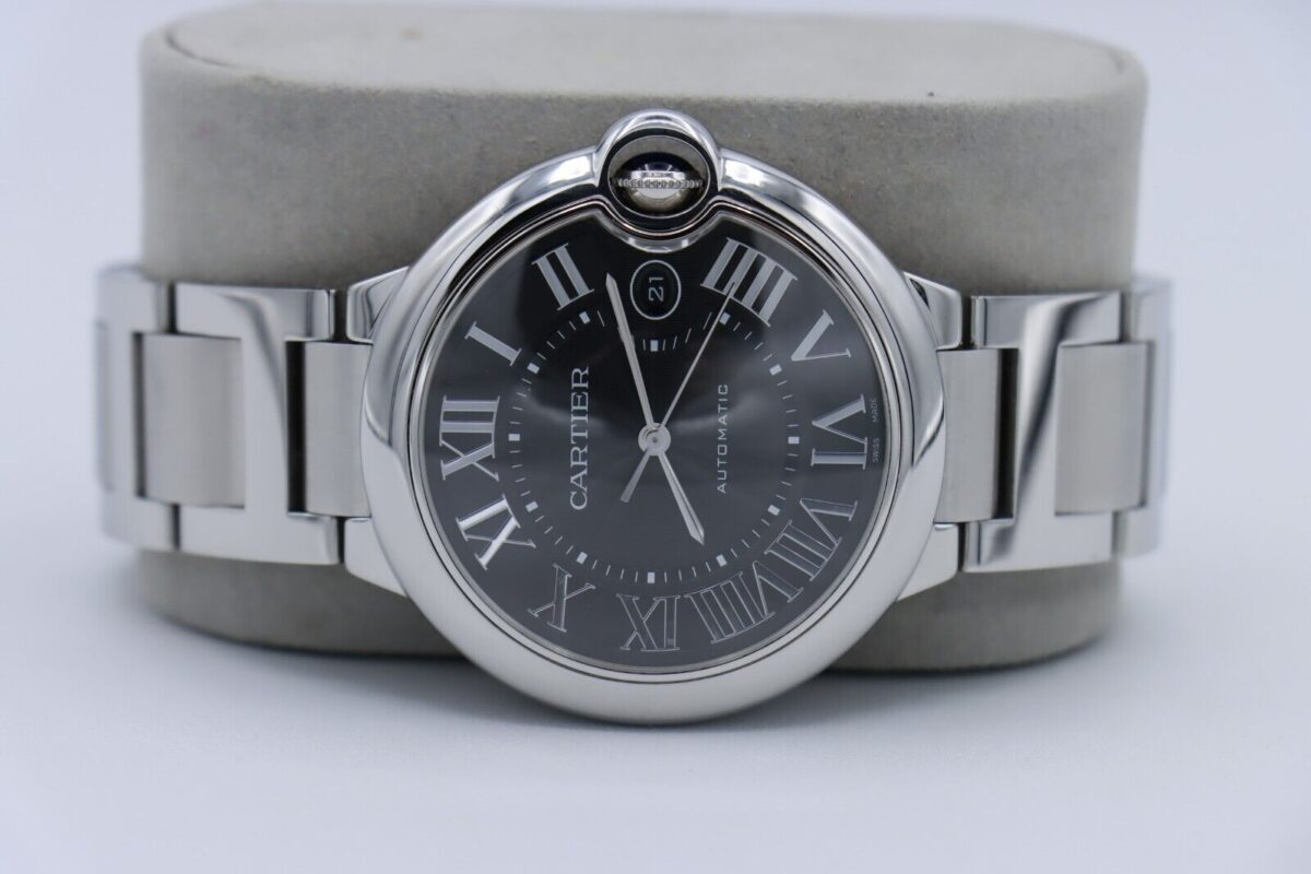 Cartier Ballon Bleu 3765 Black Roman Dial 42mm Stainless Steel Year 2015 - Image 5