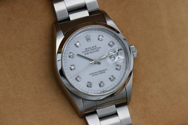 Rolex Datejust 16200 White Diamond Dial Oyster Band Box & Papers Year 2007 - Image 10