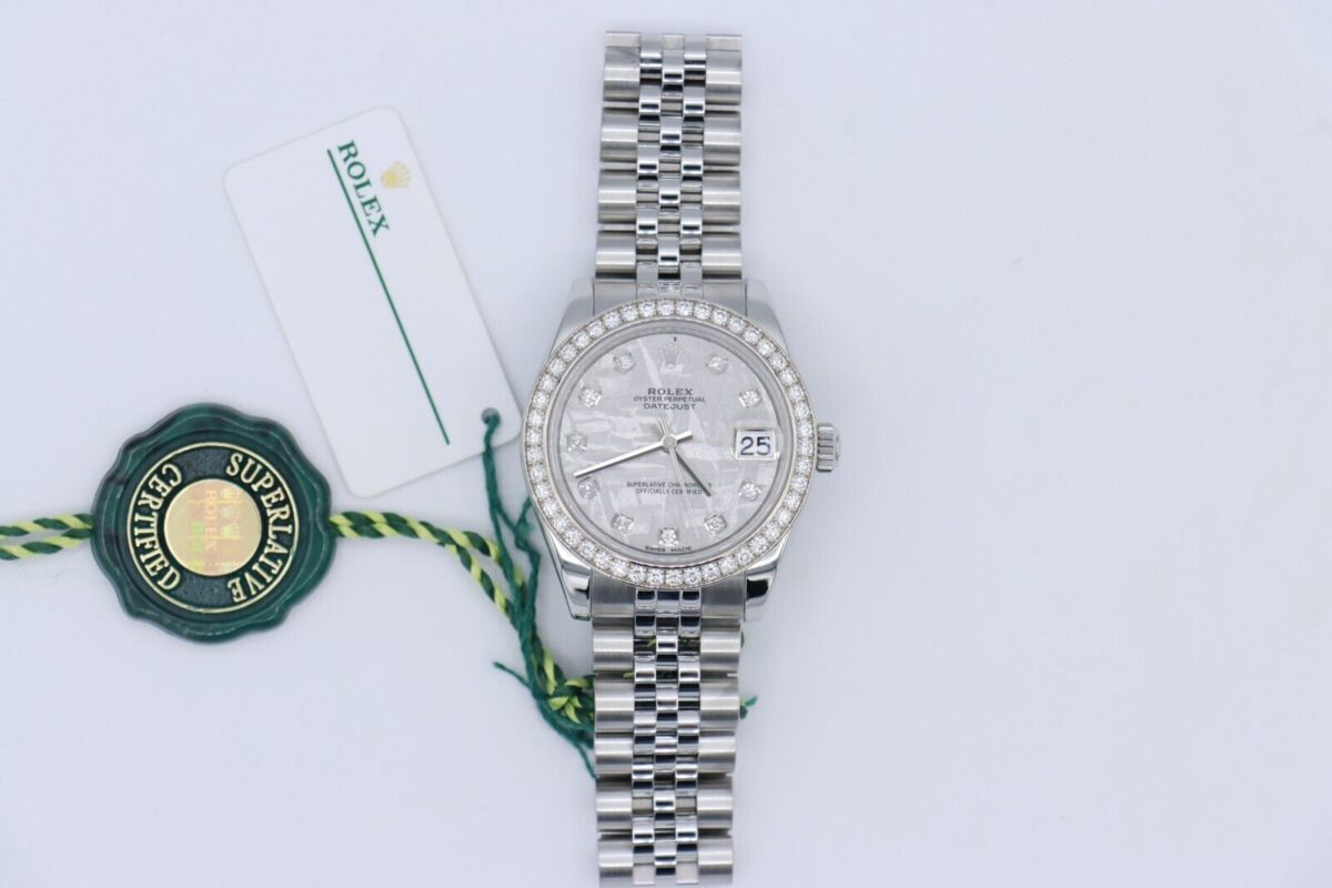 Rolex Midsize Datejust 178384 Meteorite Diamond Dial & Bezel Jubilee Band 31mm - Image 2