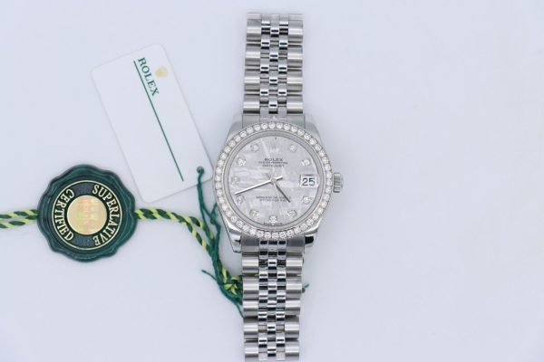Rolex Midsize Datejust 178384 Meteorite Diamond Dial & Bezel Jubilee Band 31mm - Image 2