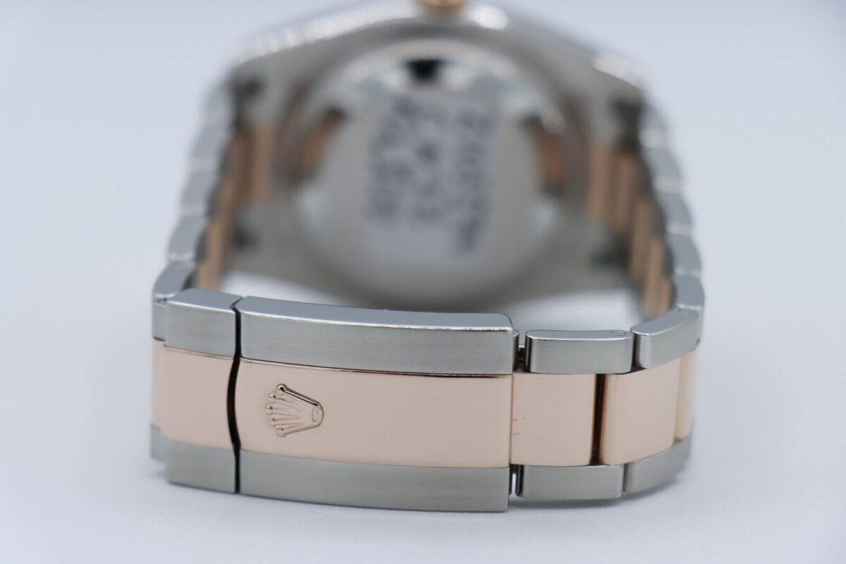 Rolex Datejust 116201 Black Roman Dial Oyster Band Two-Tone Everose Circa 2007 - Image 7
