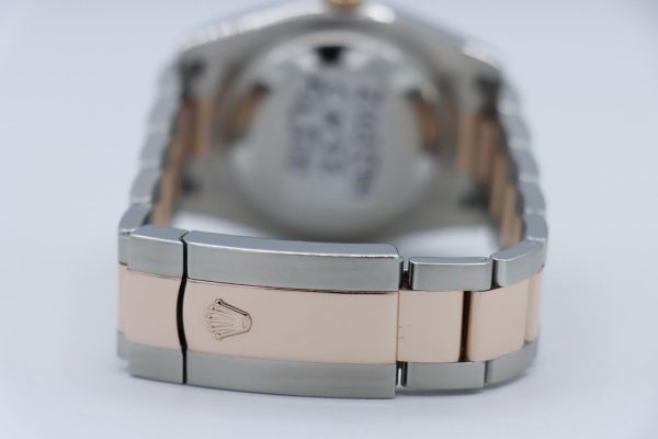 Rolex Datejust 116201 Black Roman Dial Oyster Band Two-Tone Everose Circa 2007 - Image 7