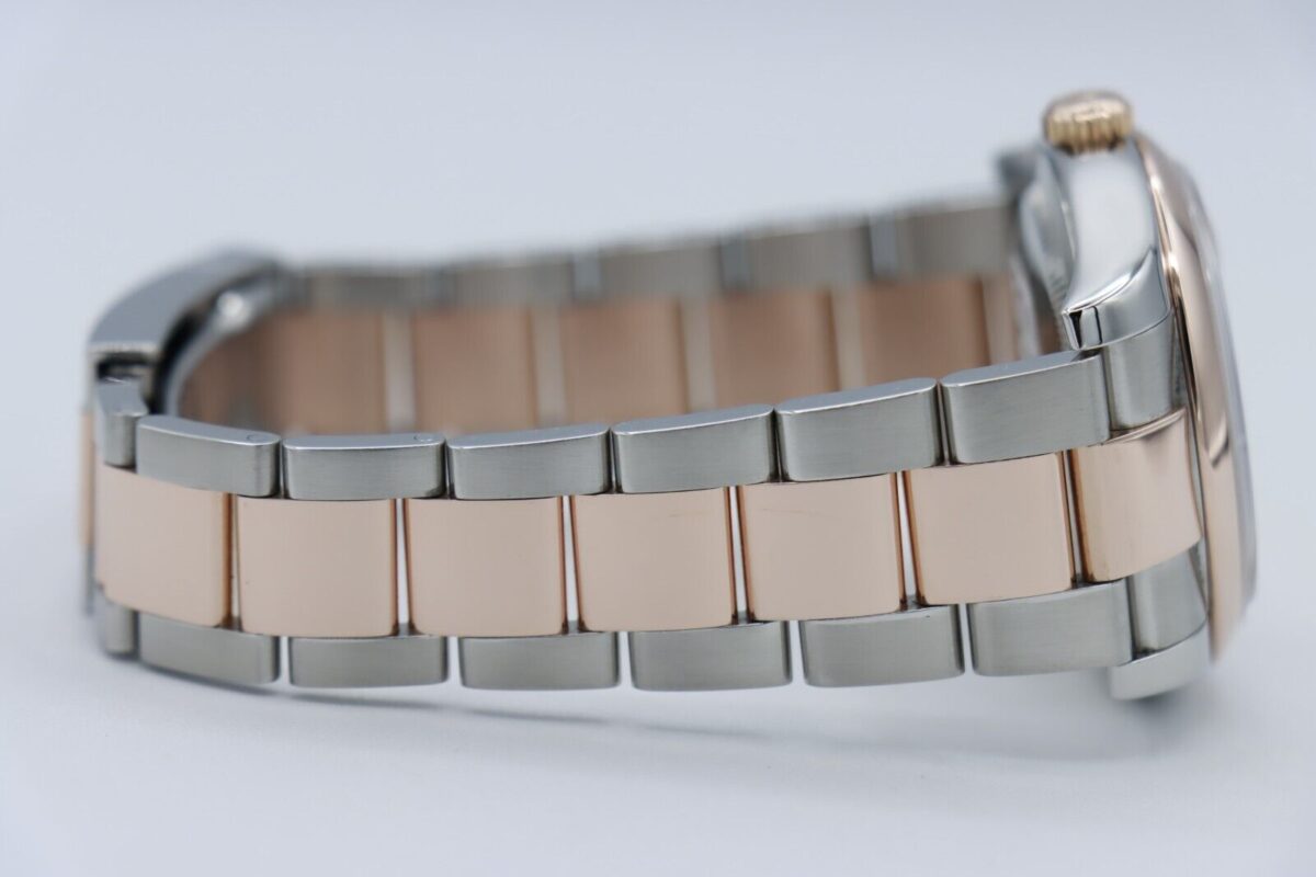 Rolex Datejust 116201 Black Roman Dial Oyster Band Two-Tone Everose Circa 2007 - Image 8