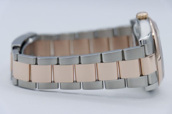 Rolex Datejust 116201 Black Roman Dial Oyster Band Two-Tone Everose Circa 2007 - Image 8