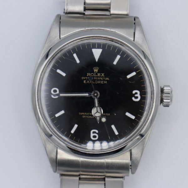 Vintage Rolex Explorer 1016 Matte Black Dial Rivet Stretch Oyster Bracelet 36mm