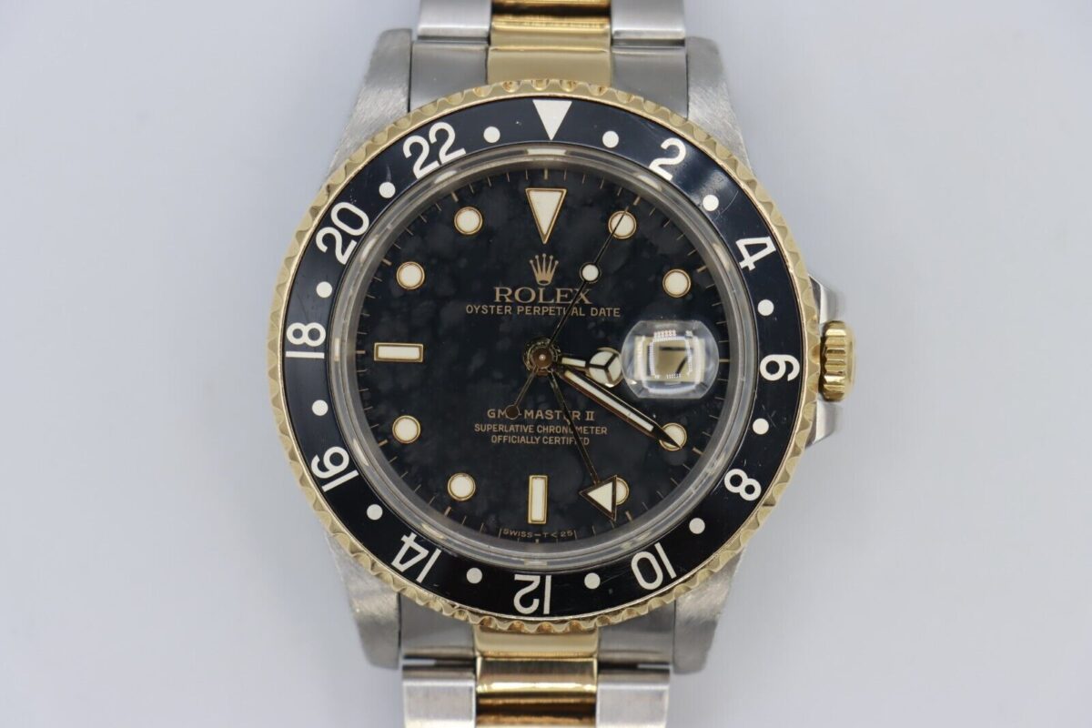 Rolex GMT-Master II 16713 Black Dial & Bezel Two-Tone Oyster Band Circa 1988