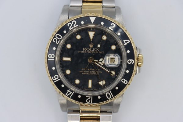 Rolex GMT-Master II 16713 Black Dial & Bezel Two-Tone Oyster Band Circa 1988