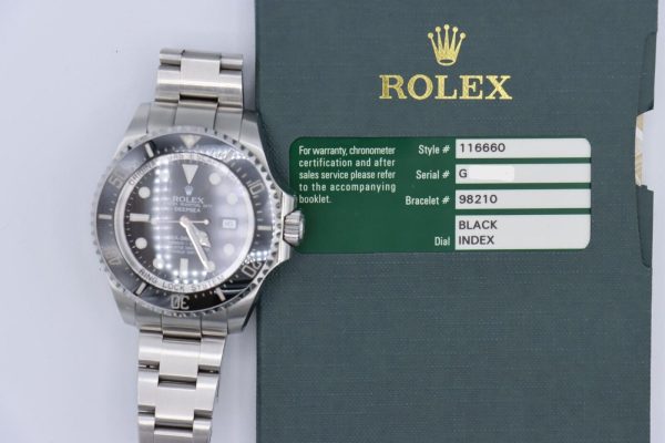 Rolex Sea-Dweller DeepSea 116660 Black Dial & Bezel Oyster Band Box & Papers - Image 9