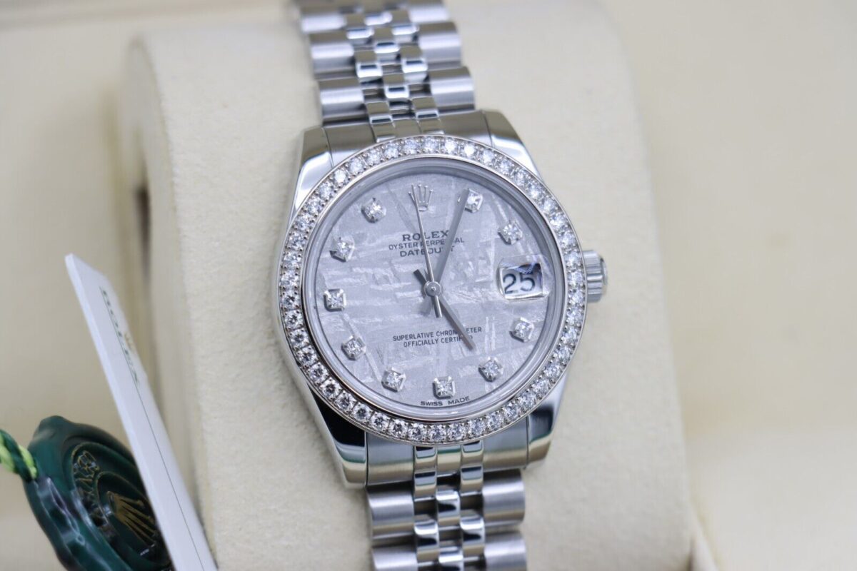 Rolex Midsize Datejust 178384 Meteorite Diamond Dial & Bezel Jubilee Band 31mm - Image 11