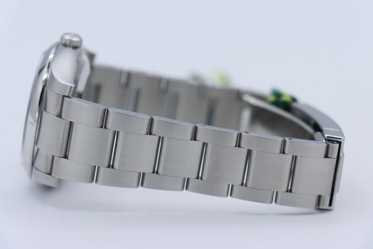 Rolex Oyster Perpetual 114200 Silver Arabic Dial 34mm Box & Papers Year 2017 - Image 6