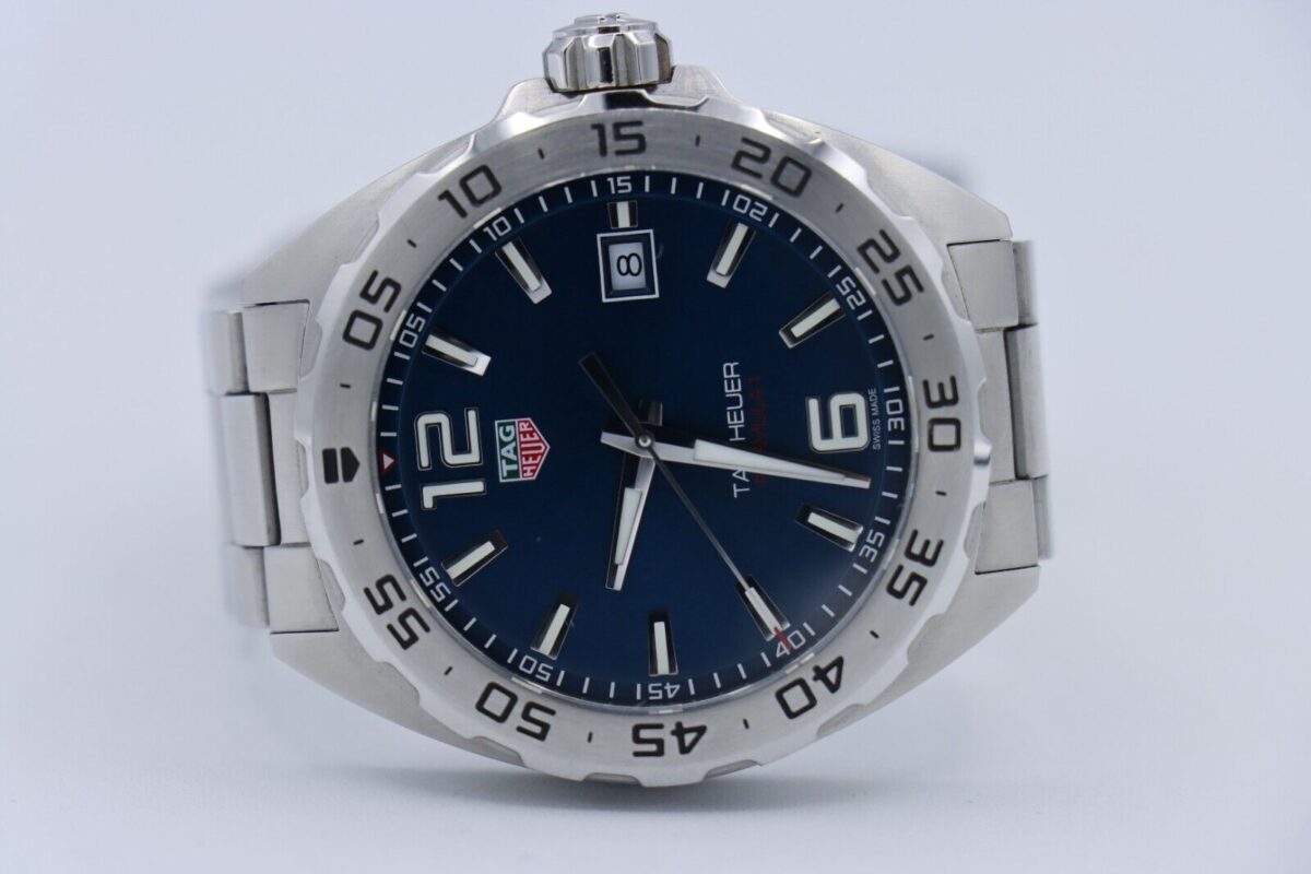 TAG Heuer Formula 1 WAZ1118 Blue Index Dial 41mm Box & Papers Quartz Stainless - Image 5