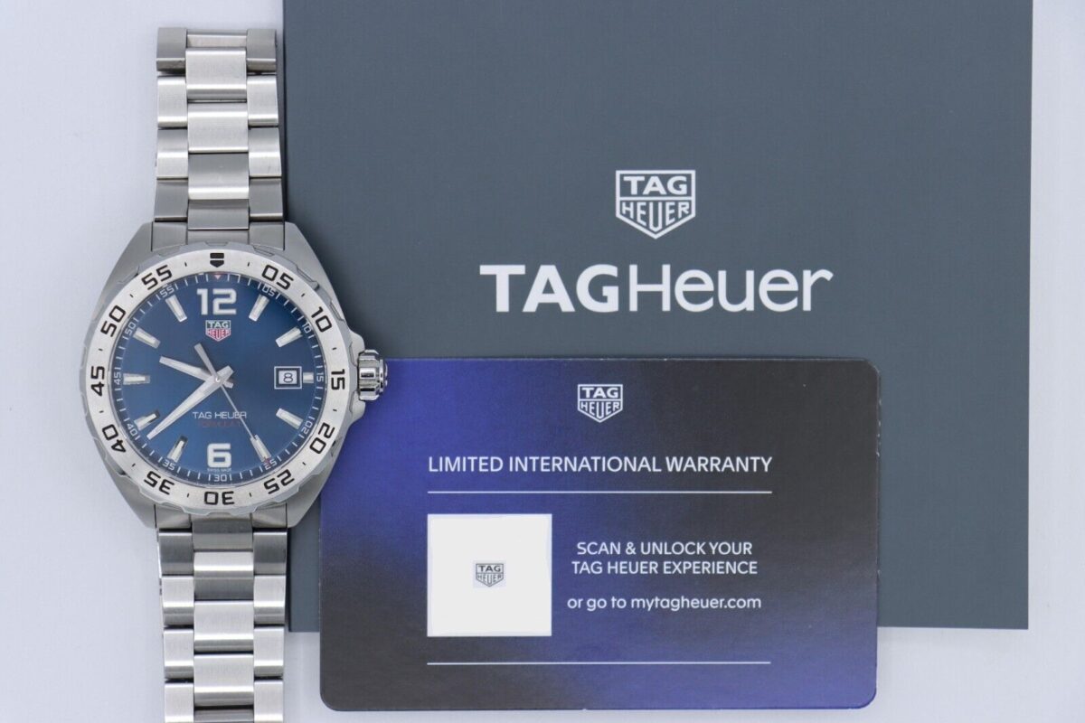 TAG Heuer Formula 1 WAZ1118 Blue Index Dial 41mm Box & Papers Quartz Stainless - Image 9