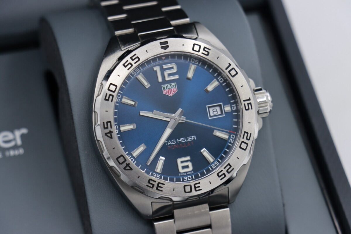 TAG Heuer Formula 1 WAZ1118 Blue Index Dial 41mm Box & Papers Quartz Stainless - Image 11