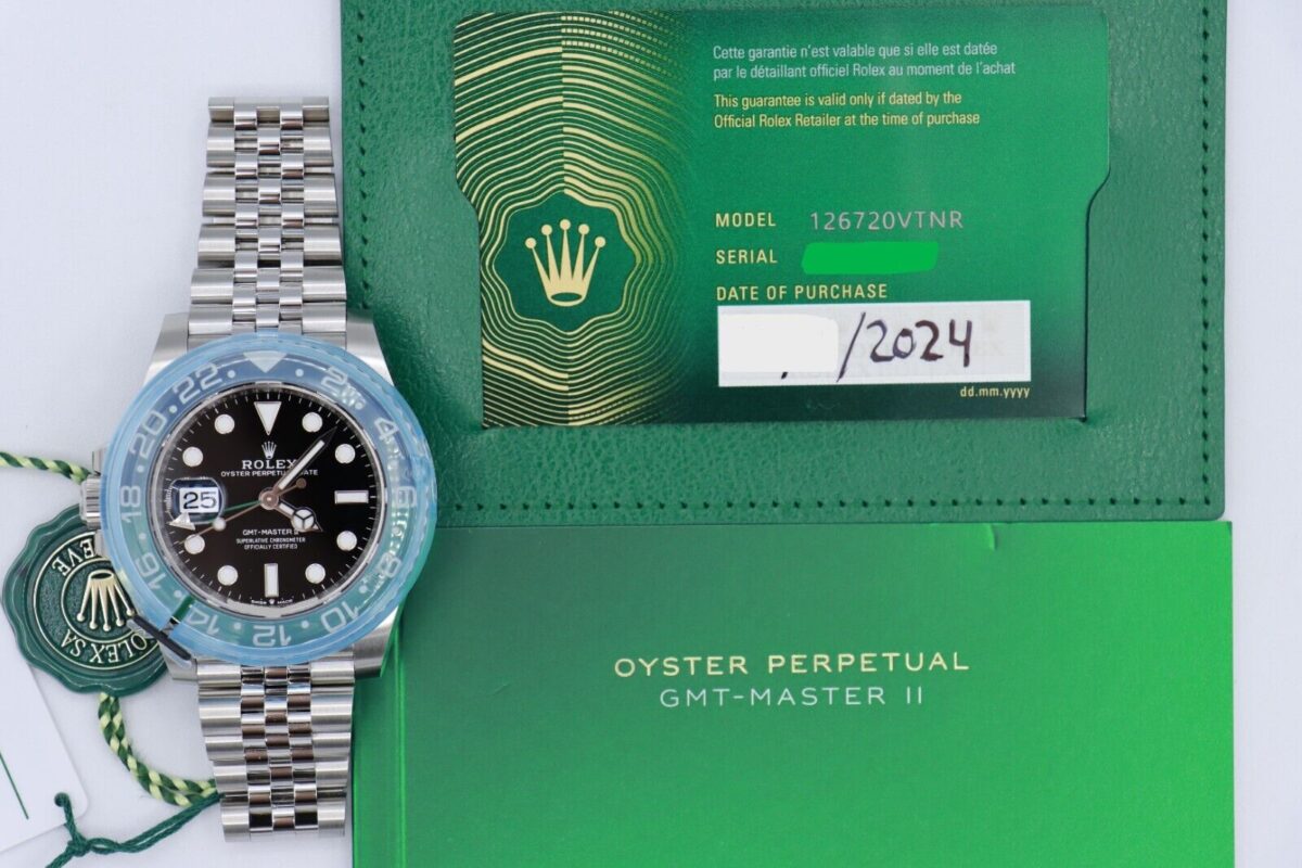 Rolex GMT-Master II 126720VTNR Sprite Jubilee Band Left Handed Box & Papers 2024 - Image 9