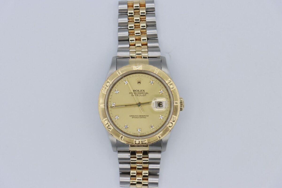Rolex Datejust 16263 Champagne Diamond Dial Turn-O-Graph Jubilee Band Circa 1991 - Image 2