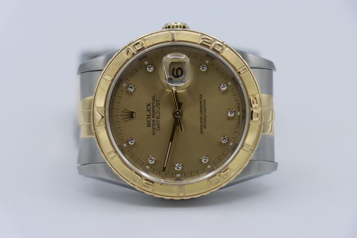 Rolex Datejust 16263 Champagne Diamond Dial Turn-O-Graph Jubilee Band Circa 1991 - Image 5