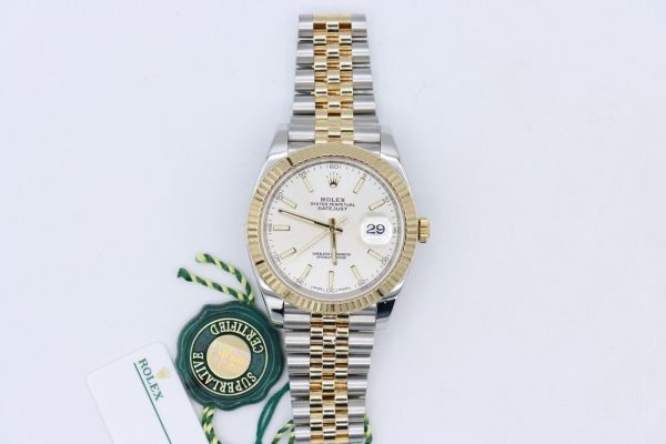 Rolex Datejust 41 126333 Silver Index Dial Jubilee Band Two-Tone Box & Papers - Image 2