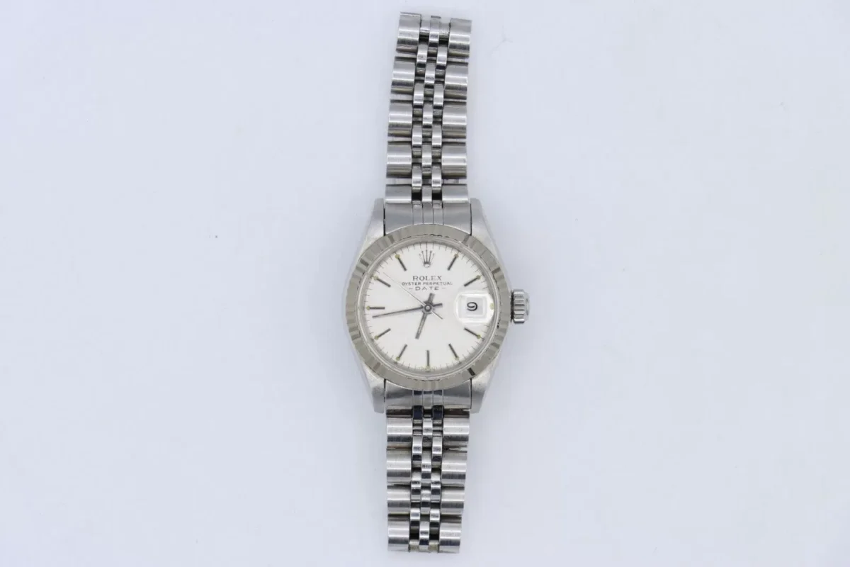 Rolex Lady Datejust 69174 Silver Linen Dial Jubilee Band 26mm Circa 1984 - Image 2