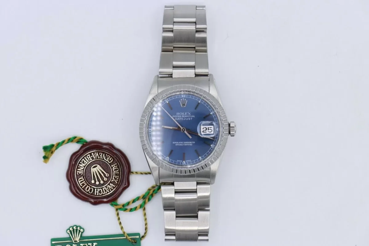 Rolex Datejust 16030 Silver Stick Dial Oyster Band Box & Papers Year 1987 - Image 2