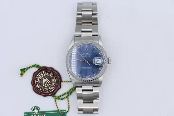Rolex Datejust 16030 Silver Stick Dial Oyster Band Box & Papers Year 1987 - Image 2