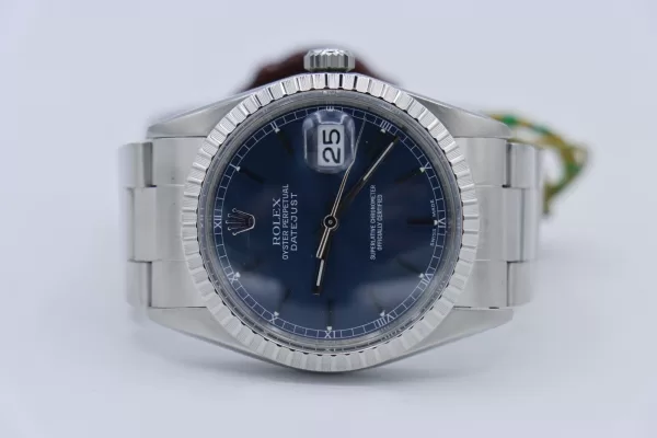 Rolex Datejust 16030 Silver Stick Dial Oyster Band Box & Papers Year 1987 - Image 5