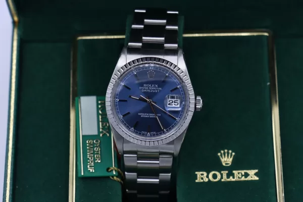 Rolex Datejust 16030 Silver Stick Dial Oyster Band Box & Papers Year 1987 - Image 9