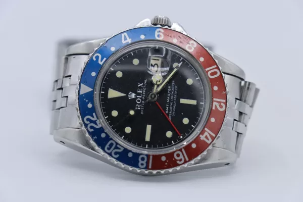 Rolex GMT-Master 1675 Pepsi Matte Black Dial Jubilee Oval Band Circa 1963 - Image 5